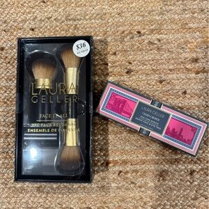 Laura Geller 2-Piece Face Brush Set & Baked face & eye trio NIB Bundle